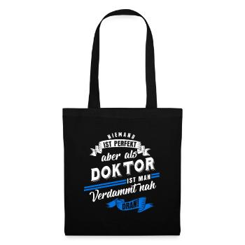 Doktor Doktortitel Doktorarbeit - Stoffbeutel - Schwarz - Vorne