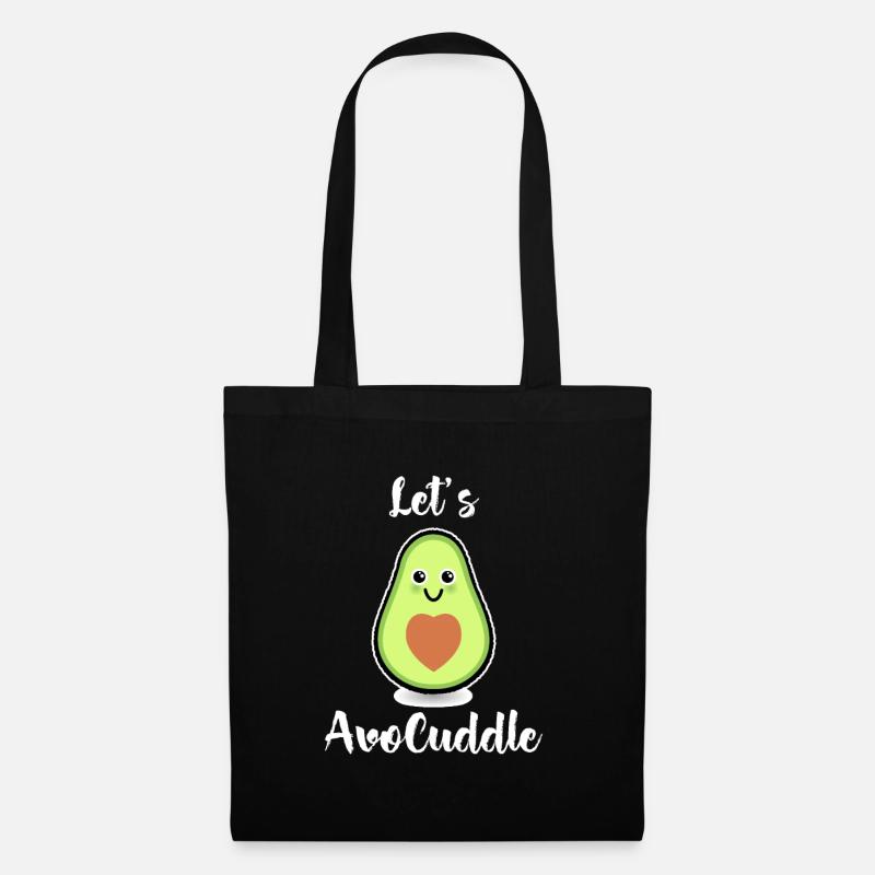Lass uns Avo-knuddeln Avocado Valentinstaggeschenk - Stoffbeutel - Schwarz