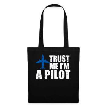Trust me im a Pilot - Stoffbeutel - Schwarz - Vorne