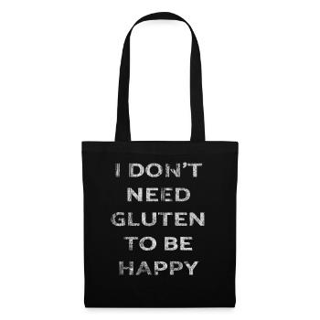JE N'AI PAS BESOIN DE GLUTEN POUR ÊTRE HEUREUX Maladie coeliaque - Sac en tissu - noir - Devant