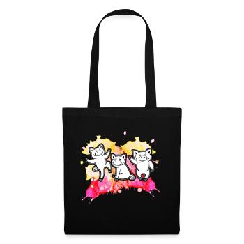 Drôle Trois Petits Cochons Mignons - Sac en tissu - noir - Devant