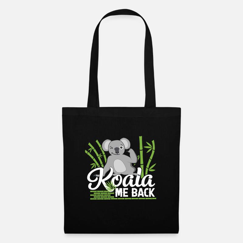 Koala Ruf mich Zurück Koala me back - Stoffbeutel - Schwarz