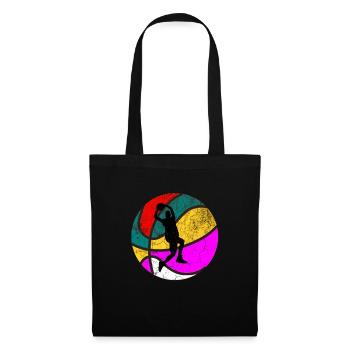 Cadeau de basket-ball vintage rétro des années 60 des années 70 - Sac en tissu - noir - Devant