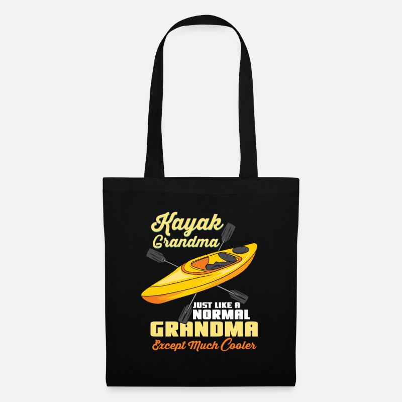 Kayak Grandma - Stoffbeutel - Schwarz