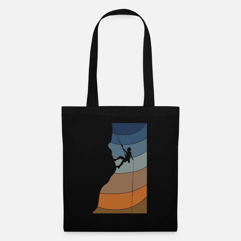 Rock climbing climber - Tote Bag - black