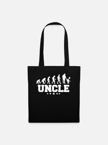 evolution of uncle - Stoffbeutel - Schwarz