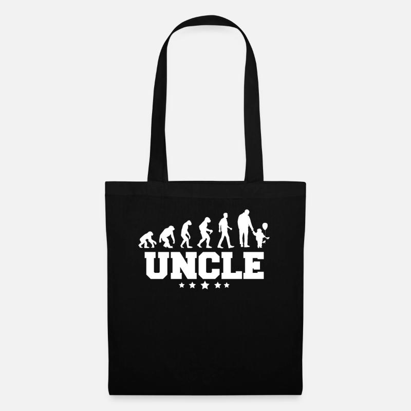evolution of uncle - Stoffbeutel - Schwarz