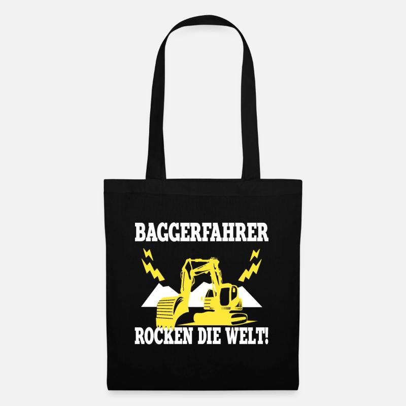 Baggerfahrer Rocken die Welt! Bagger Baggerführer - Stoffbeutel - Schwarz
