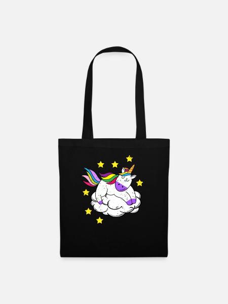 Einhorn Einhörner - Stoffbeutel - Schwarz