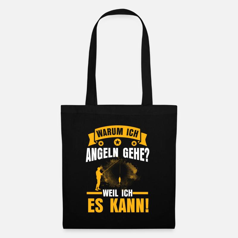 Angeln - Stoffbeutel - Schwarz