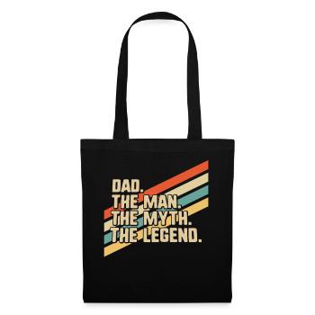 Papa vintage homme mythe légende papa fête des pères - Sac en tissu - noir - Devant