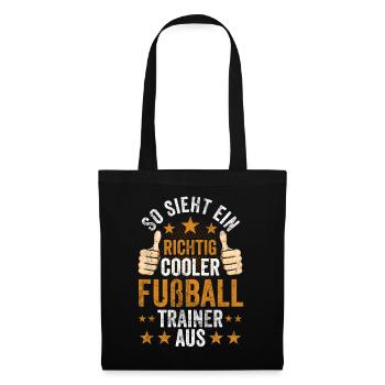 Fußball Trainer Fußballspieler - Stoffbeutel - Schwarz - Vorne