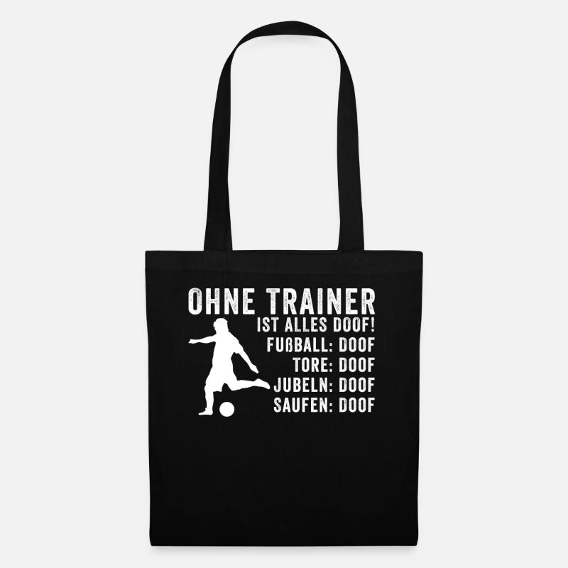 Fußball Trainer - Stoffbeutel - Schwarz