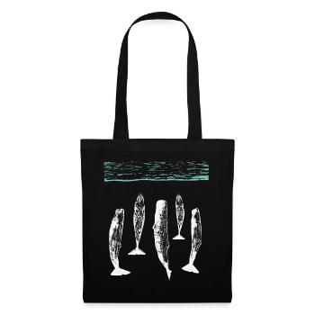 spermwhale plain white - Sac en tissu - noir - Devant