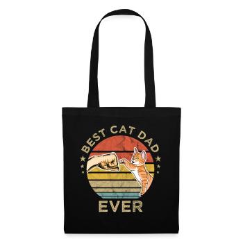 Meilleur papa de chat jamais - Sac en tissu - noir - Devant