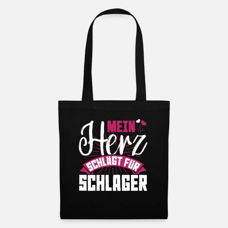 Schlager Liebe - Stoffbeutel - Schwarz
