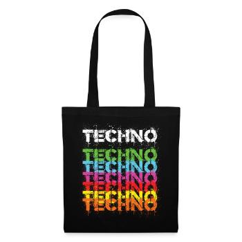 Techno Techno Freak Techno Music - Tote Bag - black - Front