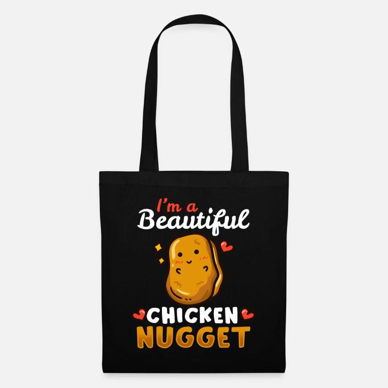 Chicken Nuggets - Stoffbeutel - Schwarz