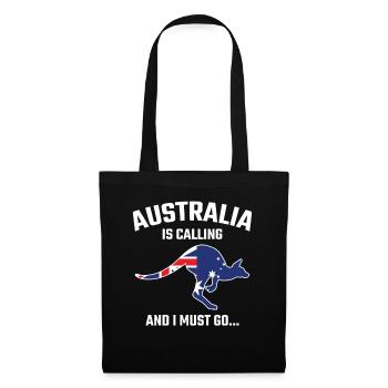Australie kangourou cadeau - Sac en tissu - noir - Devant