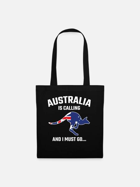 Australien Känguru Geschenk - Stoffbeutel - Schwarz