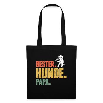 Hunde Papa Hund Vater Vatertag - Stoffbeutel - Schwarz - Vorne
