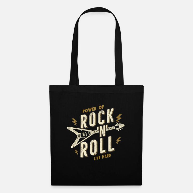 Rock and Roll - Stoffbeutel - Schwarz