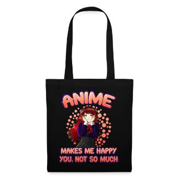 Anime funny saying otaku senpai gift geek - Tote Bag - black - Front