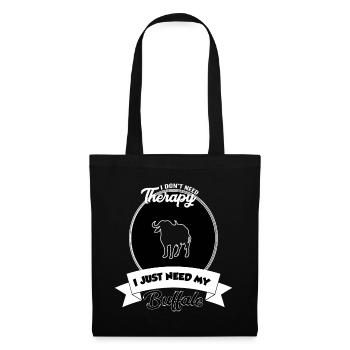 Bison - Je n’ai pas besoin de thérapie - Sac en tissu - noir - Devant
