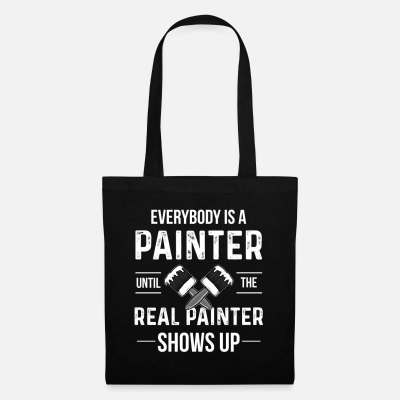 Painter painting - Tote Bag - black