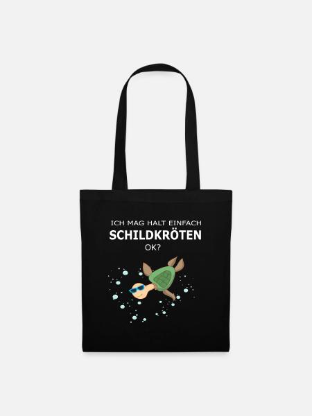 Schildkröte - Stoffbeutel - Schwarz