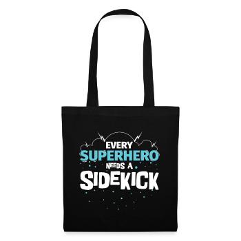 Chaque super-héros a besoin d'un acolyte - Sac en tissu - noir - Devant