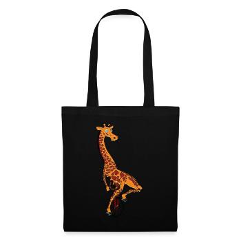 Unicycle, unicycle giraffe - Tote Bag - black - Front