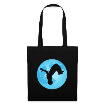 Parkour Freerunner gift back flip moon - Tote Bag - black - Front