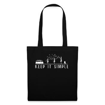 Keep it simple hiking mountains - Tote Bag - black - Front