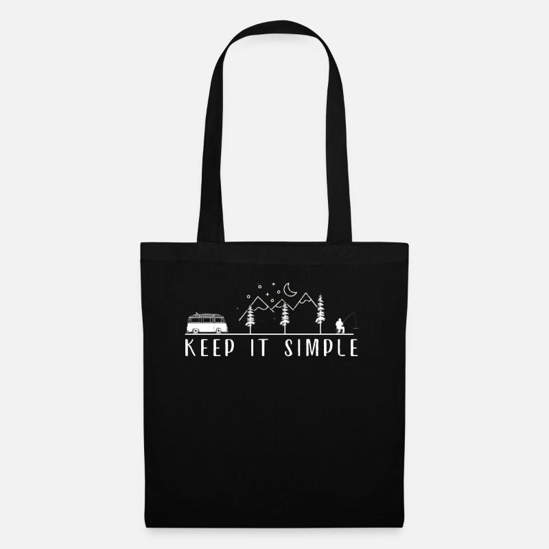 Keep it simple Wandern Berge - Stoffbeutel - Schwarz