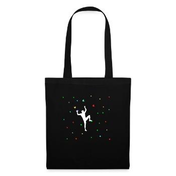 Mur d'escalade d'escalade - Sac en tissu - noir - Devant