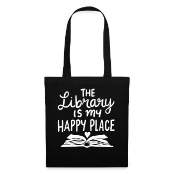 bibliothèque - Sac en tissu - noir - Devant