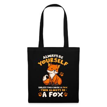 Füchse Fuchs - Stoffbeutel - Schwarz - Vorne