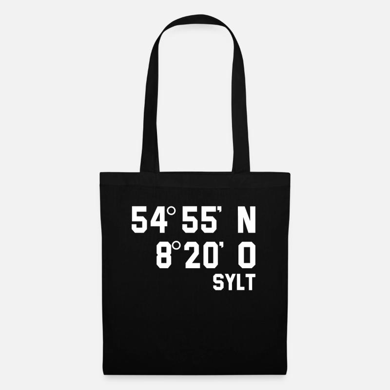 Sylt Nordsee Insel Geschenk - Stoffbeutel - Schwarz