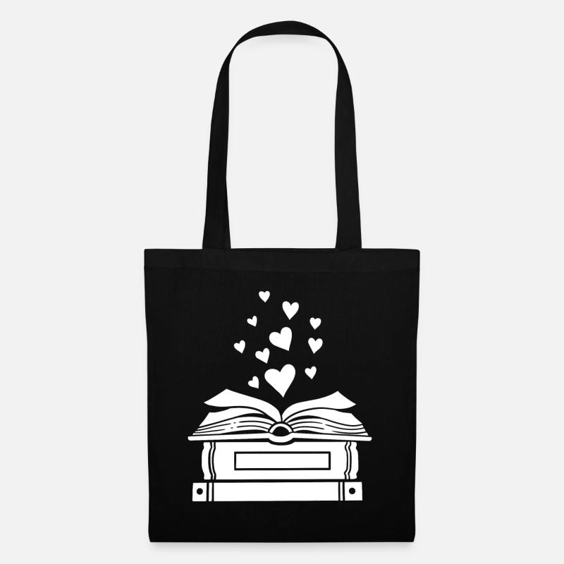Bücher Buch - Stoffbeutel - Schwarz