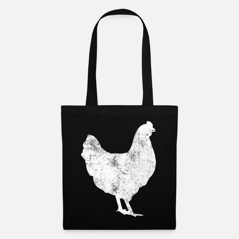 Huhn - Stoffbeutel - Schwarz