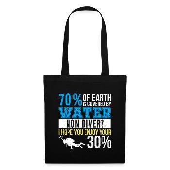 Diver Funny gift idea scuba diving - Tote Bag - black - Front