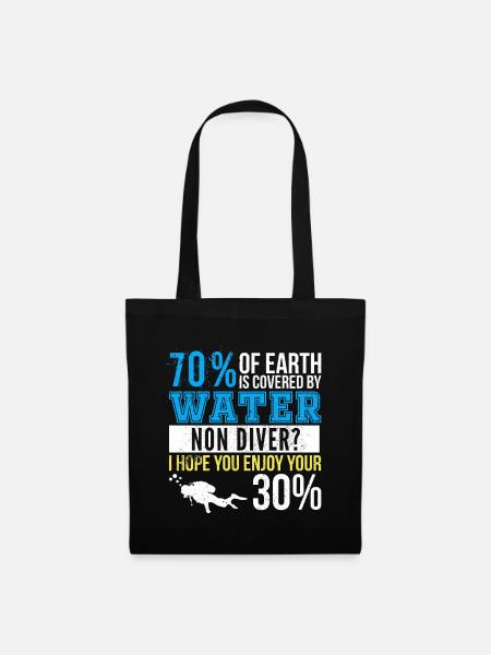 Diver Funny gift idea scuba diving - Tote Bag - black