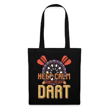 Keep calm and play dart - darts - Tote Bag - black - Front
