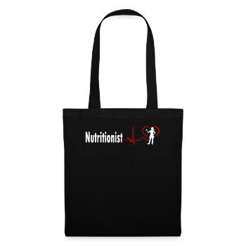 AMAZING NUTRITIONIST HEARTBEAT DESIGN - Tote Bag - black - Front