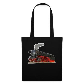 Steam locomotive train I railway locomotive realistic - Tote Bag - black - Front