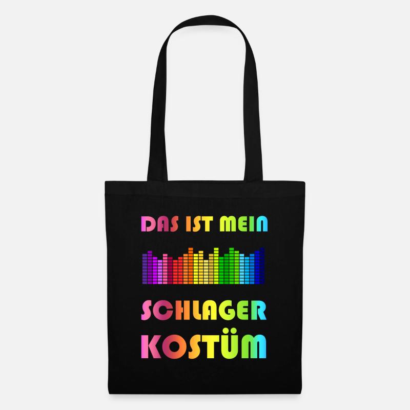Das ist mein Schlager Kostüm - Stoffbeutel - Schwarz