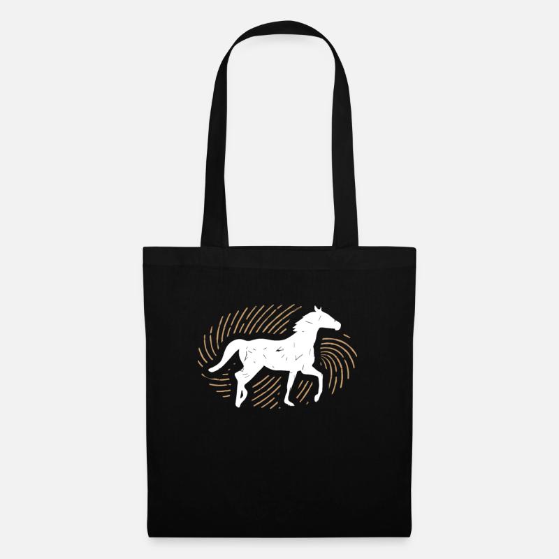 Reiten - Stoffbeutel - Schwarz