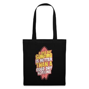 Surfeur - Sac en tissu - noir - Devant
