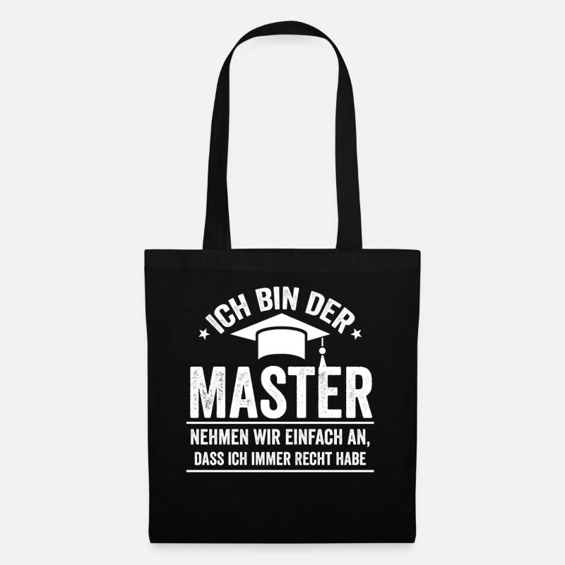 Master Student Abschliss - Stoffbeutel - Schwarz